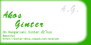 akos ginter business card